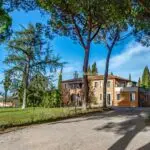 View of Italian wine resort