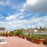 View of Arezzo from the terrace of penthouse apartment