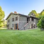 View of Anghiari Tuscany stone farmhouse