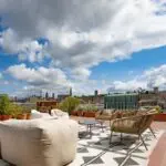 View of Arezzo penthouse apartment roof terrace